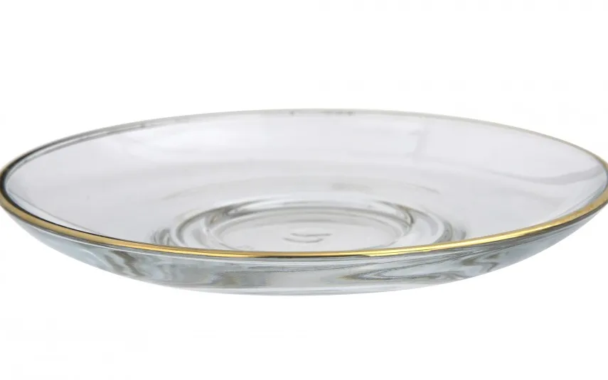 Combi dla Witeks Zestaw 2 filiżanek do cappuccino 230 ml + spodki Dolce Vita Gold Clearance