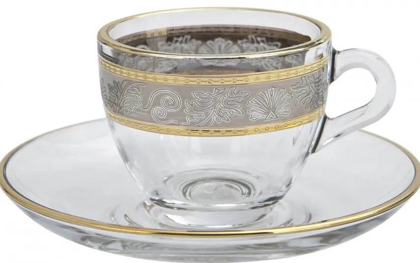 Combi dla Witeks Zestaw 2 filiżanek do espresso 60 ml + spodki White Lady Hot