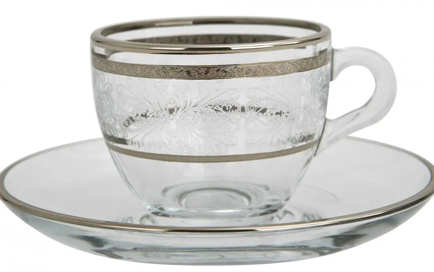 Combi dla Witeks Zestaw 2 filiżanek do espresso 60 ml + spodki Laura Sale