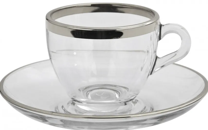 Combi dla Witeks Zestaw 2 filiżanek do espresso 60 ml + spodki Platinium Line Discount