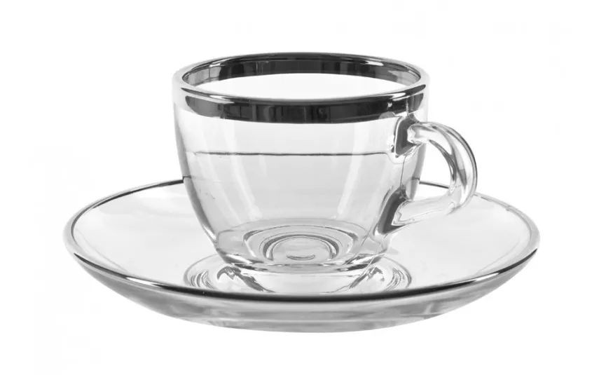 Combi dla Witeks Zestaw 6 Filiżanek do espresso 60 ml + spodki Platinium Line Fashion