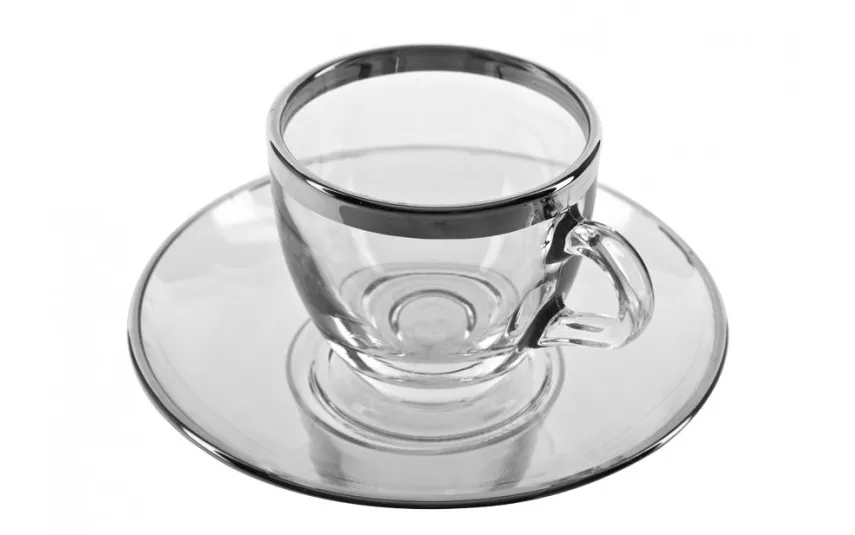 Combi dla Witeks Zestaw 6 Filiżanek do espresso 60 ml + spodki Platinium Line Fashion