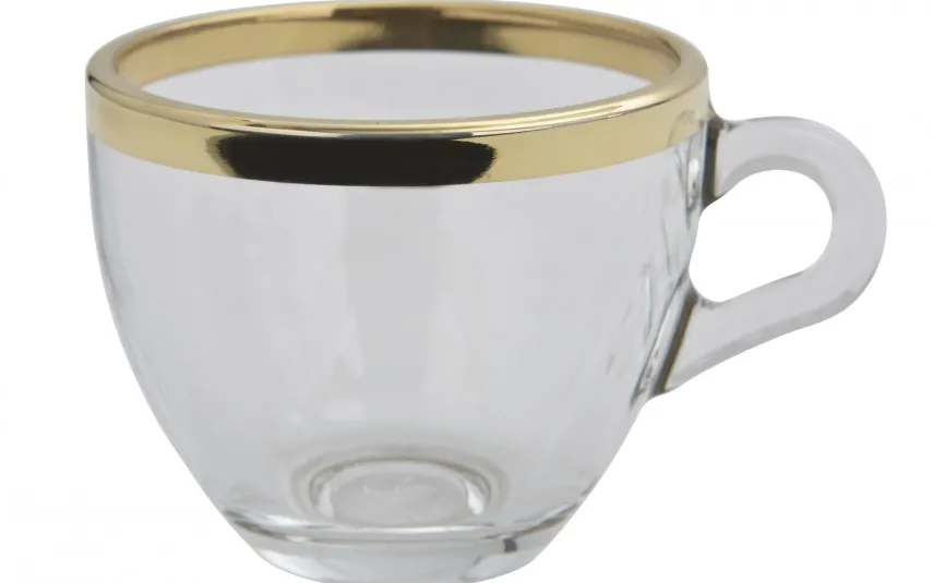 Combi dla Witeks Zestaw 2 filiżanek do espresso 60 ml + spodki Golden Line Fashion