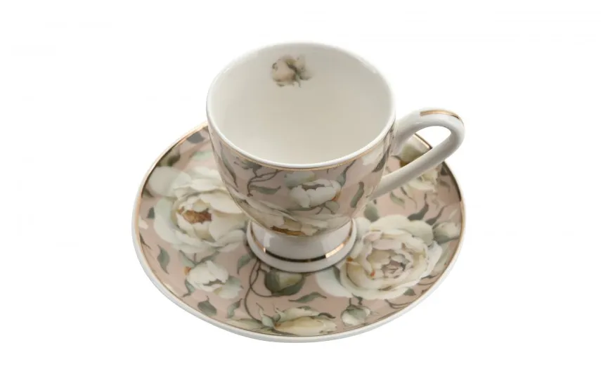 Duo Zestaw 2 filiżanek do espresso 90 ml English Roses Cream Outlet