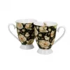 Duo Zestaw 2 kubków 300 ml Retro English Roses Black New