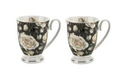 Duo Zestaw 2 kubków 320 ml Royal English Roses Black New