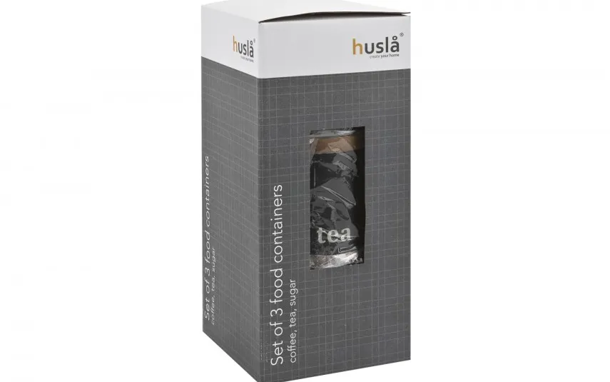 Husla Zestaw 3 pojemników white Clearance