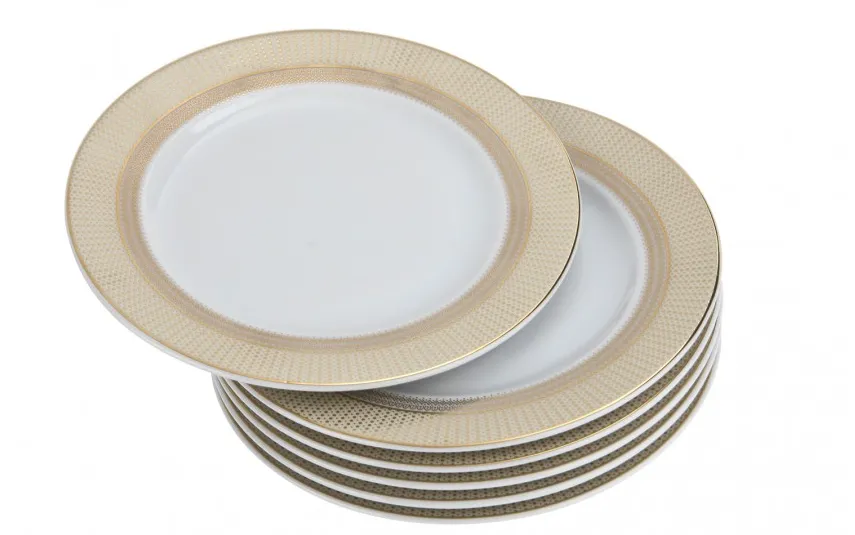 Cmielow Zestaw 6 talerzy deserowych 17 cm Amaro Gold Fashion