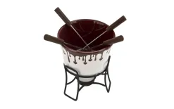 Banquet Zestaw do fondue czekoladowego + widelczyki Choco Dark Outlet