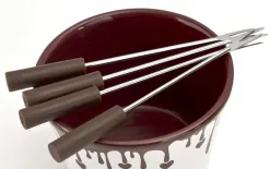 Banquet Zestaw do fondue czekoladowego + widelczyki Choco Dark Outlet