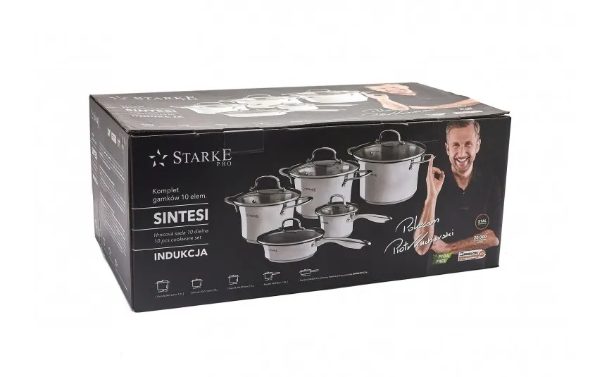 Starke PRO Zestaw garnków nierdzewnych na indukcję Sintesi 10 elementów Discount