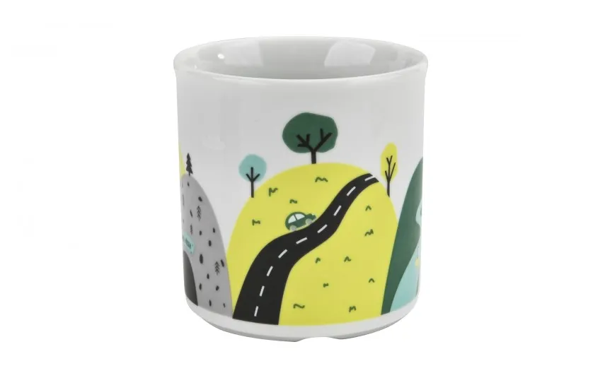 Lubiana Zestaw naczyń dla dzieci Domek misia zielony porcelanowy New